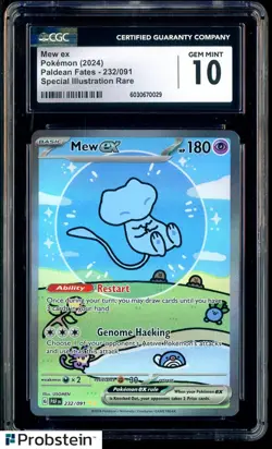 2024 Pokemon Paldean Fates PAF EN #232/091 Mew Ex CGC 10 GEM MINT - Image 1