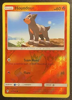 Houndour Reverse Holo Common 45/214 Pokemon TCG Sun & Moon Lost Thunder NM - Image 1