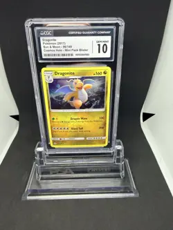 Dragonite Pokemon 2017 Sun & Moon 96/149 Cosmos Holo Mini Pack Blister CGC 10 - Image 1