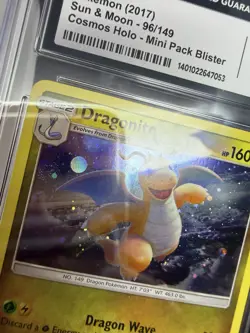 Dragonite Pokemon 2017 Sun & Moon 96/149 Cosmos Holo Mini Pack Blister CGC 10 - Image 2