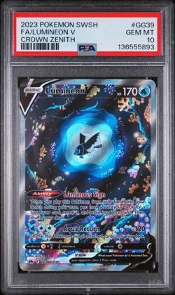 LUMINEON V Crown Zenith Holo Trainer Gallery #GG39 PSA 10 Pokemon - Image 1