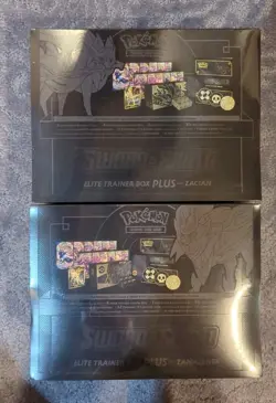 Pokemon Sword and Shield Zacian & Zamazenta Elite Trainer Box ETB PLUS - Image 2