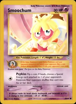 Smoochum 54/64 Unlimited - Pokemon Neo Revelation - LP - Image 1