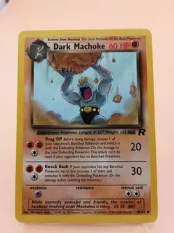 Pokemon TCG Dark Machoke 40/82 Team Rocket Unlimited Uncommon MP VINTAGE - Image 1