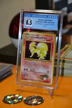 Pokemon TCG CGC 8.5 NM/M+ Brock's Ninetales Gym BOOSTER 1 Japanese Holo - Image 1