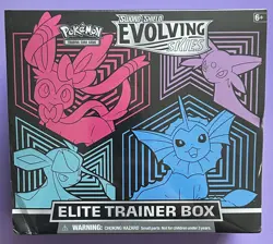 Pokemon TCG Evolving Skies ETB Factory Sealed Sylveon Espeon Vaporeon Glaceon - Image 1