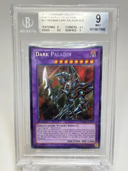 Yugioh Dark Paladin 1st Ed. Secret Rare LCYW-EN048 Yugi’s World BGS 9 - Image 1