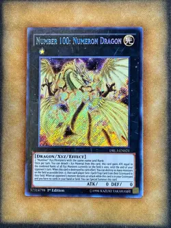 Yugioh Number 100: Numeron Dragon DRL3-EN021 Secret Rare 1st Ed NM - Image 1