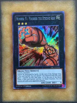 Yugioh Number 51: Finisher the Strong Arm DRL3-EN024 Secret Rare 1st Ed NM - Image 1