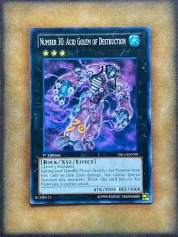Yugioh Number 30: Acid Golem of Destruction YS13-ENV09 Common 1st Ed NM - Image 1
