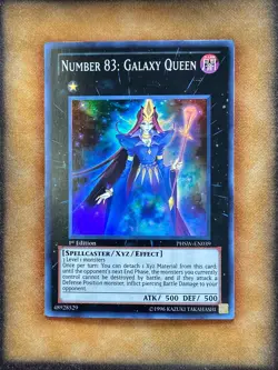 Yugioh Number 83: Galaxy Queen PHSW-EN039 Super Rare 1st Ed NM - Image 1
