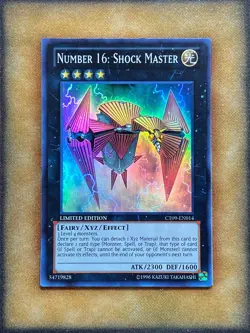 Yugioh Number 16: Shock Master CT09-EN014 Super Rare Limited Edition LP - Image 1