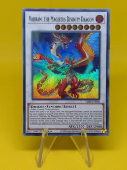 Yugioh - Vahram, the Magistus Divinity Dragon (GEIM-EN006) - Super Rare 1st Ed - Image 1