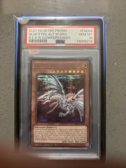 Yugioh Blue-Eyes Alternative White Dragon SBPR - EN003 Sweepstakes Promo PSA 10 - Image 1