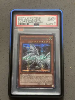 Yugioh Blue-Eyes Alternative White Dragon SBPR - EN003 Sweepstakes Promo PSA 10 - Image 5