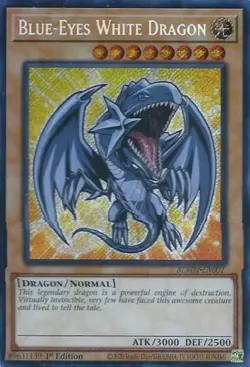 Yugioh! LP Blue-Eyes White Dragon - BLMM-EN001 - Secret Rare - 1st Edition Light - Image 1