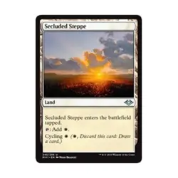 WOTC MtG Modern Horizons Secluded Steppe (U) (Foil) NM - Image 1