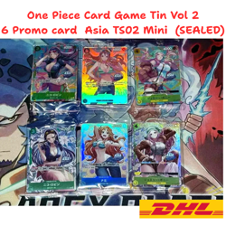 One Piece Card Game TS02 Mini Tin Vol 2 Full Set of 6 Promo Foil Asia (SEALED) - Image 1