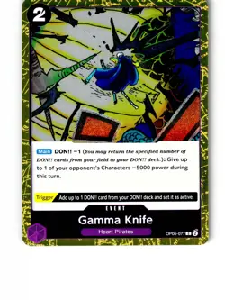 Gamma Knife (Pirate Foil) OP05-077 Premium Booster One Piece Foil LP - Image 1