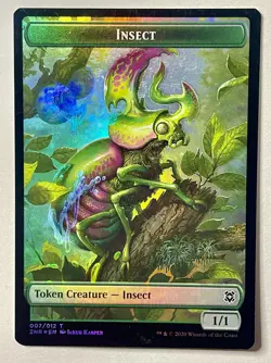 MTG FOIL Drake Token Plant Token - Zendikar Rising - Image 2