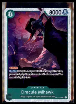 One Piece Legacy of the Master (OP12) Dracule Mihawk 030 Super Rare - Image 1