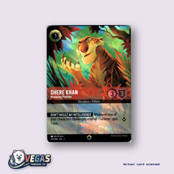 Disney Lorcana Shere Khan Menacing Predator Enchanted Holofoil 212/204 NM - Image 1
