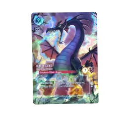 Disney Lorcana Maleficent Monstrous Dragon 5/P3 Foil Top 8 Promo — NM - Image 1