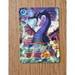 Disney Lorcana Maleficent Monstrous Dragon 5/P3 Foil Top 8 Promo — NM - Image 3
