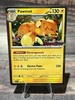 Pokemon TCG: Pawmot SVP006 Black Star Promo Pre-release Card NM - Image 1