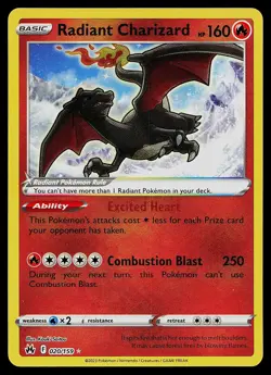 Pokemon Card - Radiant Charizard Crown Zenith 020/159 Radiant Rare 2023 - Image 1