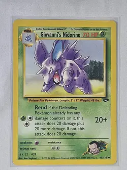 Giovanni’s Nidorino - Gym Challenge - 45/132 - Uncommon - Pokemon Card - NM - Image 1