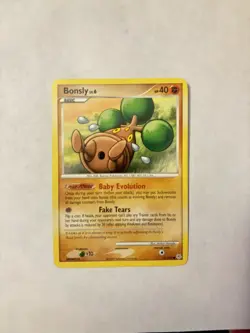 Pokemon TCG Bonsly Card 71/130 Diamond & Pearl Near Mint - Image 1