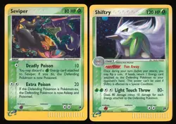Pokemon Vintage E-Reader Holo lot - 2 Card lot- Seviper & Shiftry Sandstorm Holo - Image 1