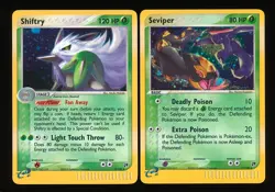 Pokemon Vintage E-Reader Holo lot - 2 Card lot- Seviper & Shiftry Sandstorm Holo - Image 2