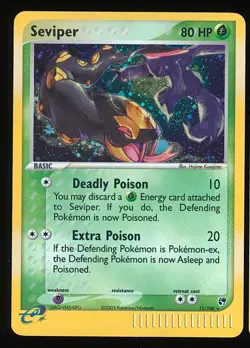 Pokemon Vintage E-Reader Holo lot - 2 Card lot- Seviper & Shiftry Sandstorm Holo - Image 3