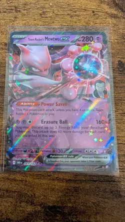Team Rocket's Mewtwo ex 081/182 Holo SV10: Destined Rivals Pokemon Card - Image 1