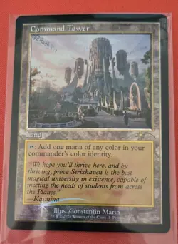 1x NM FOIL RETRO Command Tower MTG Media Promo WPN SV - Image 1