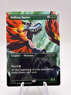 Hulking Raptor 0327 Borderless Lost Caverns of Ixalan LCI MTG NM - Image 1