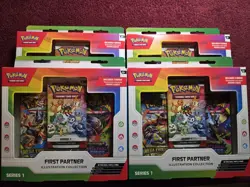 4x Pokemon TCG: First Partner Illustration Collection Series 1 (Sealed) - Image 1