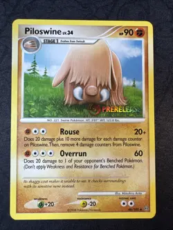 Piloswine Prerelease 46/100 Stormfront Nintendo Regular Pokemon - Image 1