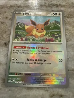 Pokemon Eevee 074/131 Prismatic Evolutions Pokeball Reverse Holo NM - Image 2