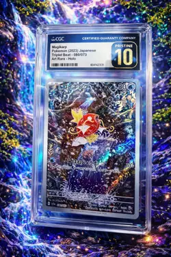 CGC PRISTINE 10 Magikarp Triple Beat Japanese Art Rare Pokemon 080/073 - Image 1