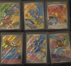 Pokemon First Partner Illustration Holo Promo Card Lot TCG - Bulbasaur, Squirt… - Image 1