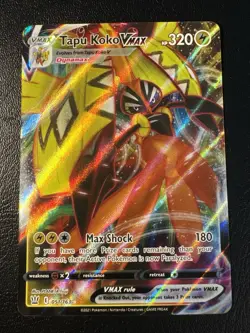 2021 Pokemon Battle Styles Tapu Koko Vmax foil 51/163 Holo #51 NM - Image 1