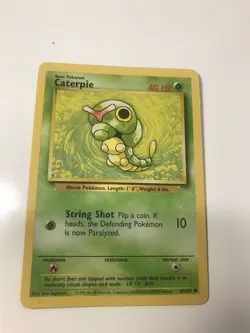 Pokemon Base Set Caterpie Common 45/102 NM - Image 2