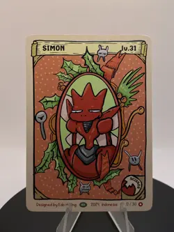 Simon (Scizor) 17/30 - Pokkedo Holiday/Christmas v2 - Pokemon Fan Art Edo Huang - Image 1