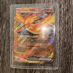 Team Rocket’s Moltres Ex 31/182 Double Rare Pokemon Destined Rivals - Image 1