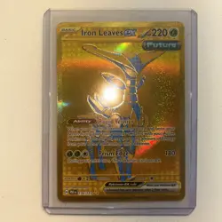 Iron Leaves EX Hyper Rare Pokemon Prismatic Evolutions 176/131 GOLD - Image 1