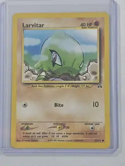 Pokemon TCG Neo Discovery #57/75 Larvitar Unlimited WOTC - NM - Image 1