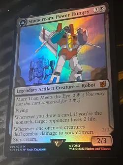 Starscream Power Hungry FOIL , UB Transformers , Near Mint , MTG, FREE SHIPPING - Image 3